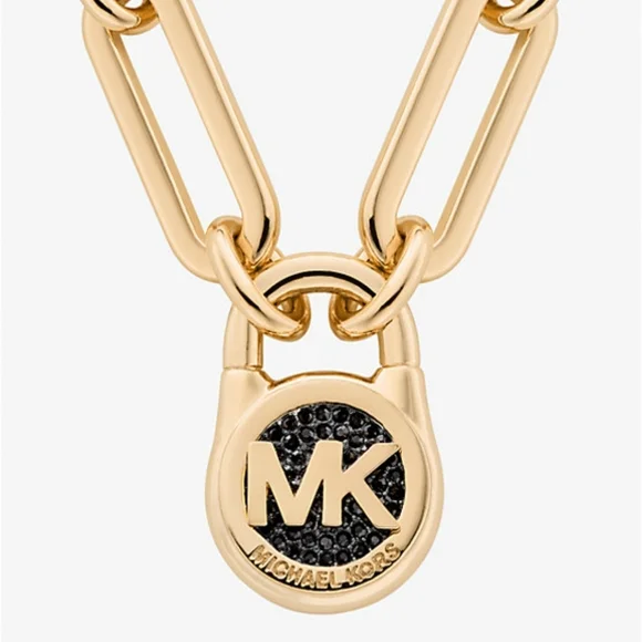 MICHAEL KORS Pavé Lock Necklace BNWT/ SEALED - Picture 2 of 3